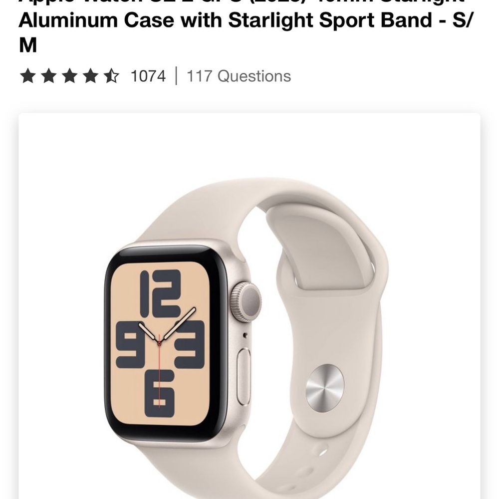 Apple Watch SE 2nd Gen Starlight